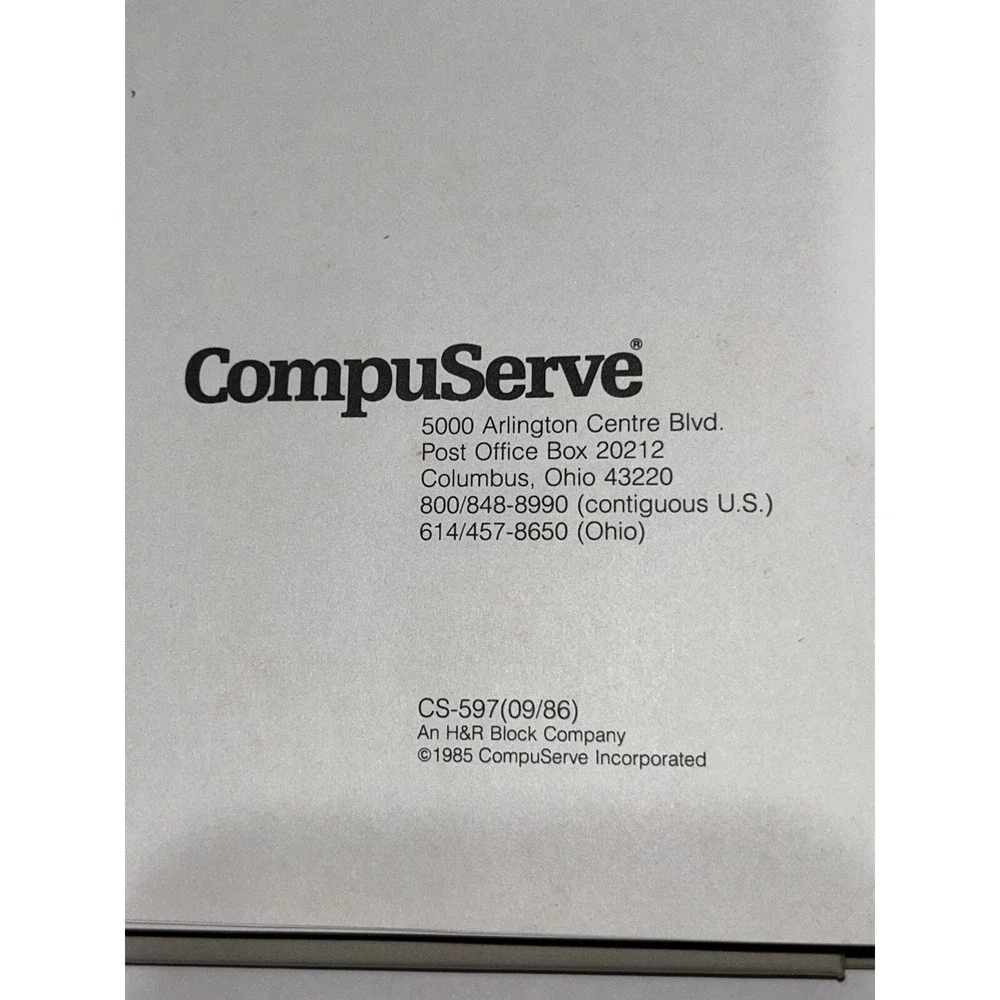 CompuServe Information‎ Service User's Guide Hard Cover 1985 Vintage RARE